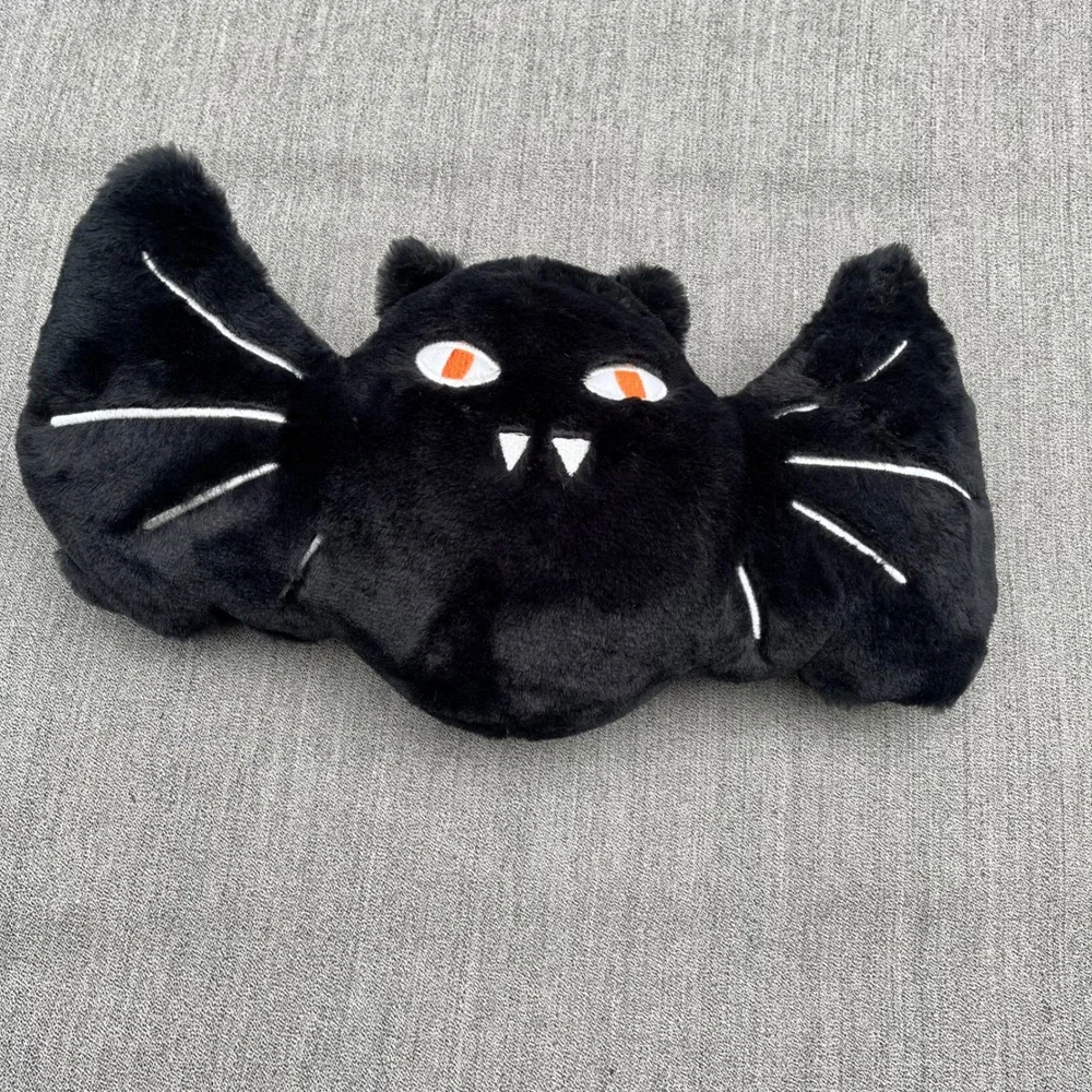 Hyde & Eek 2023 Halloween Black Bat Plush Toss Pillow 15